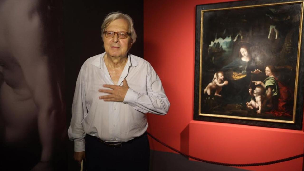 Vittorio Sgarbi e la sua passione per l'arte che non lo abbandona mai - oggi24.it credit Instagram